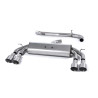 Scarico cat-back Milltek Audi S3 8V-8V2 2.0 TFSI 2013-2018 senza DPF - non risonato - terminali Quad GT100 Titanio