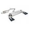 FAP-Back Milltek Audi S3 8V2 - ECE-zugelassen - mit Resonator - Quad-Oval-Endrohre Cerakote Schwarz - Endrohre 104x80mm Quad-Ova