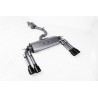 Cat-Back-Anlage Milltek Audi S3 8V2 2.0 TFSI 2013-2018 ohne DPF - ECE-zugelassen - mit Resonator - Quad-Ovalendrohre Cerakote Sc