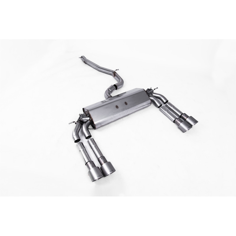 FAP Back Milltek Audi S3 8V2 2.0 TFSI 2013-2020 - no resonado - salidas Quad GT100 titanio