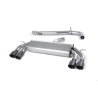 Cat-Back Milltek Audi S3 8V2 2.0 TFSI 2013-2018 with DPF, non-resonated, Quad GT100 Cerakote Black Tips