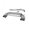 Catback Milltek Audi S3 8V2 2.0 TFSI 2013-2018 con DPF - non risonato - terminali Quad Ovali Cerakote Nero
