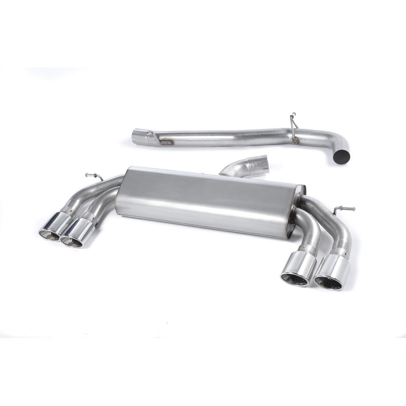 Catback Milltek Audi S3 8V2 2.0 TFSI 2013-2018 avec FAP - non résonné - sorties Quad Ovales Polies