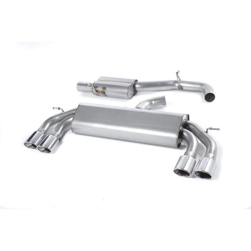 Catback Milltek Audi S3 8V2 2.0 TFSI 2013-2018 avec FAP - résonné - sorties Quad Ovales Polies