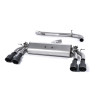 FAP Back Milltek Audi S3 8V2 2.0 TFSI 2013-2020 con FAP - no resonado - colas de escape Quad GT100 Cerakote Negro