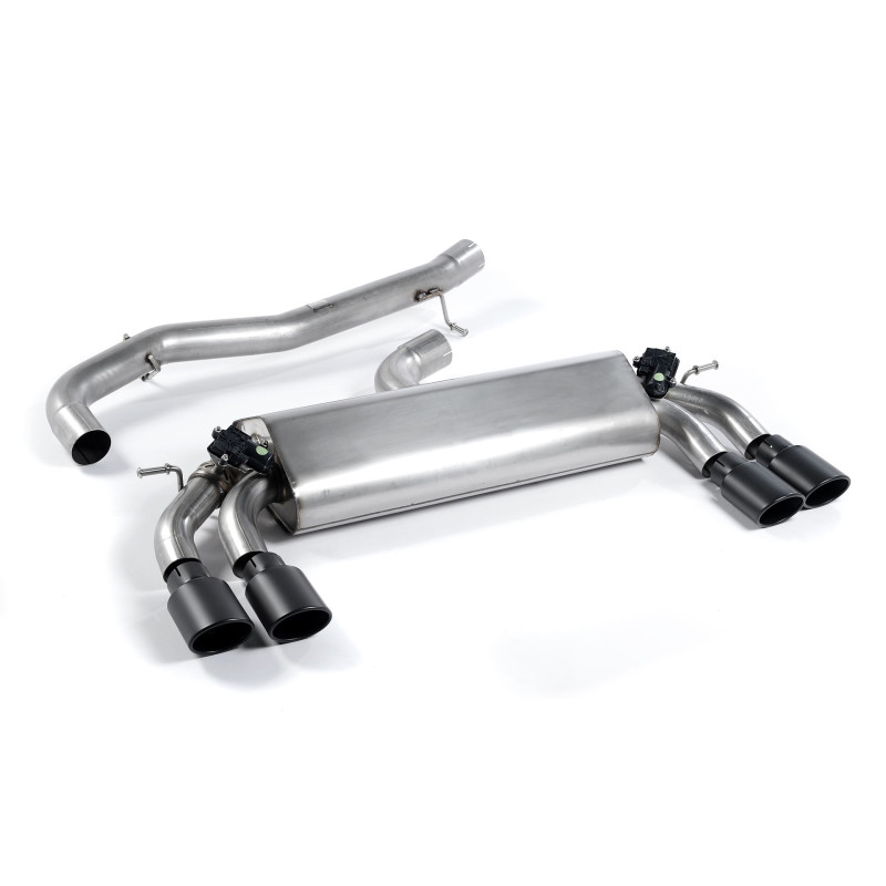 DPF Back Milltek Audi S3 8V2 2.0 TFSI 2013-2020 with DPF - non-resonated - Quad Oval Black Cerakote Outlets