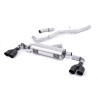 Escape cat-back Milltek Audi S1 8X 2.0 TFSI 2014-2018 - no resonado - salidas Quad GT90 Negro