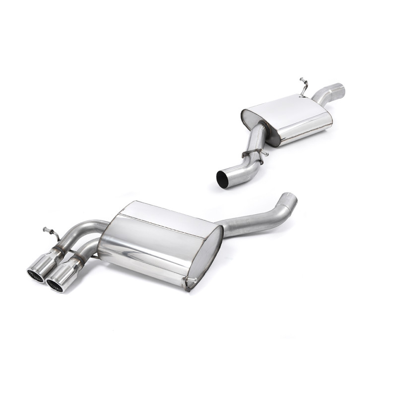 Cat-Back Exhaust Milltek Audi S3 8P 2.0 TFSI 2007-2012 - ECE Homologated - Resonated - Polished Twin GT80 Tips