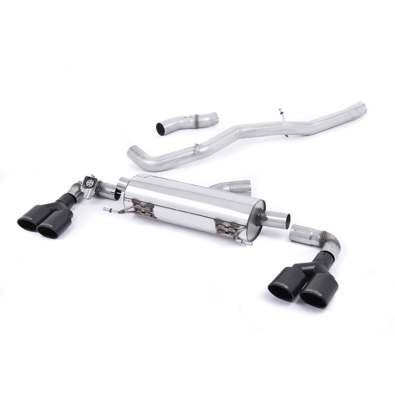 Catback Milltek Audi S1 8X 2.0 TFSI 2014-2018 - non résonné - sorties Quad Ovales Noir