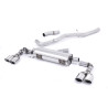 Cat-Back Milltek Audi S1 8X 2.0 TFSI 2014-2018 - non-resonated - Quad Oval Exhaust Tips Polished