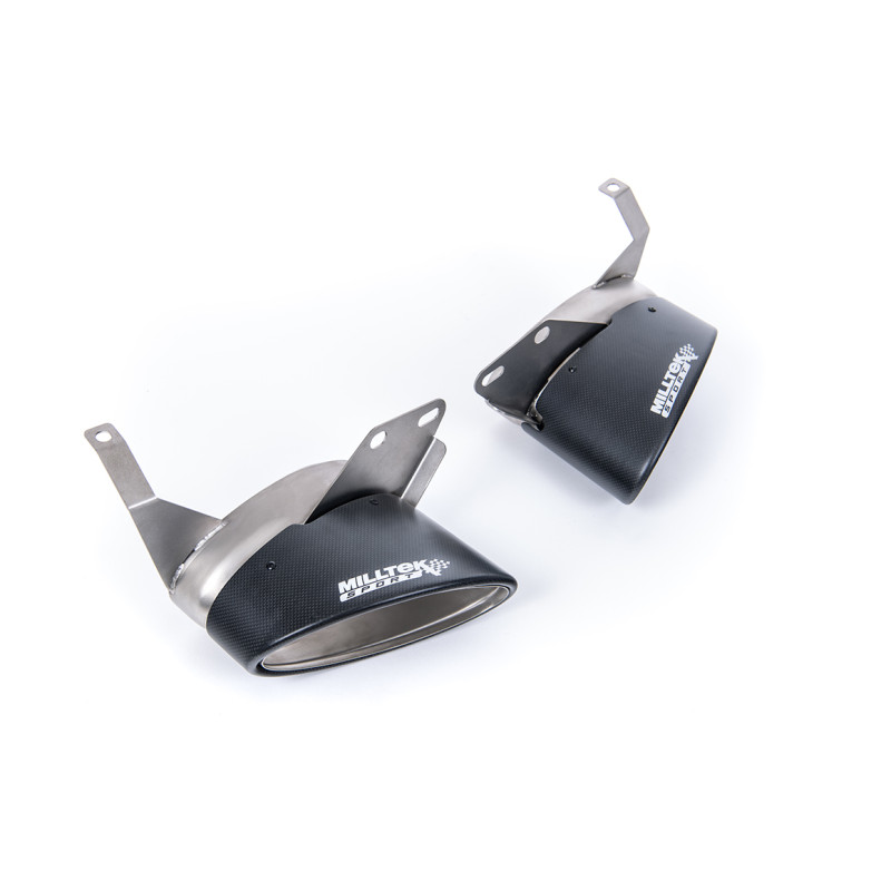 Colas de escape de carbono Milltek Audi RS6 C8 2019-2025, RS7 C8 2019-2025 - Par de colas de carbono