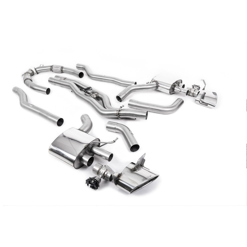 FAP Back Milltek Audi RS6 C8 2019-2025, RS7 C8 2019-2025 - Línea 80 mm tras FAP - salidas Dual Ovaladas Pulidas