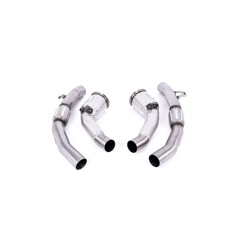 Descente de Turbo 80mm Milltek Audi RS6 C8, RS7 C8, S8 D5 - 80 mm avec decatas + Bypass GPF - pour ligne Milltek