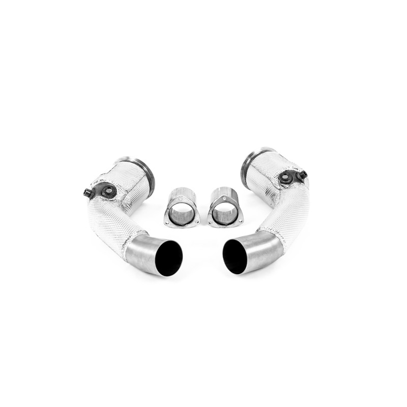 Descente de Turbo 80mm Milltek Audi RS6 C8, RS7 C8, S8 D5 - 80 mm avec decatas + Bypass GPF - pour ligne origine