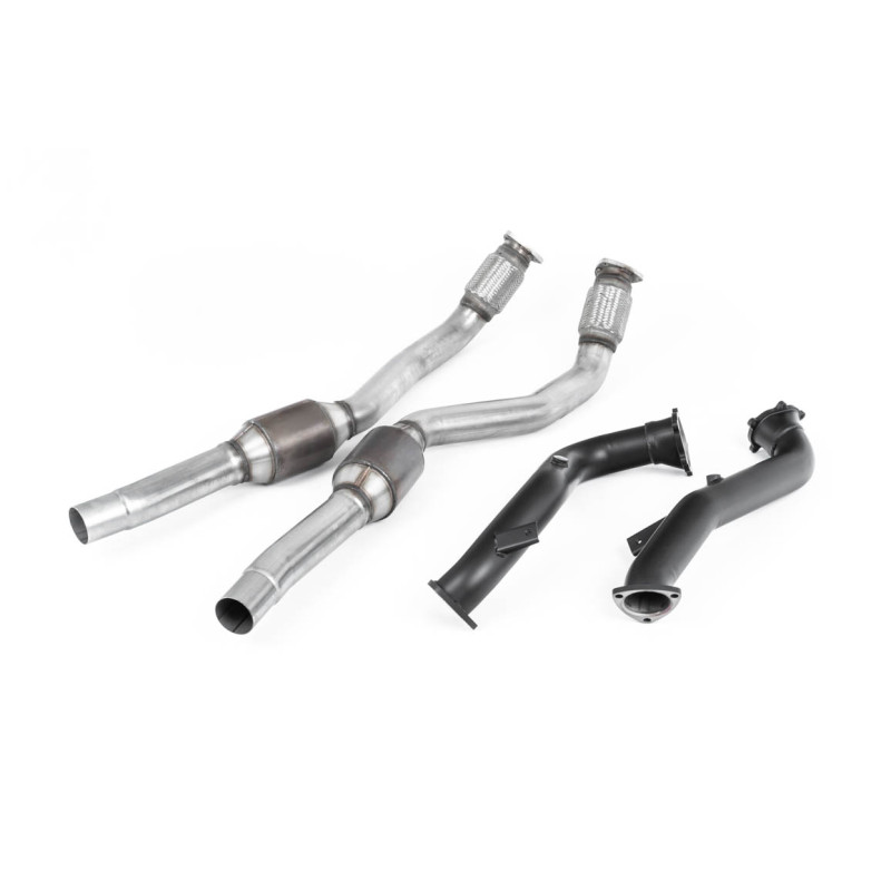Descente de Turbo 76mm Milltek Audi RS6 C7, RS7 C7, S6 C7, S7 4G - 76 mm avec catalyseurs Highflow 100 CPSI - pour ligne Milltek