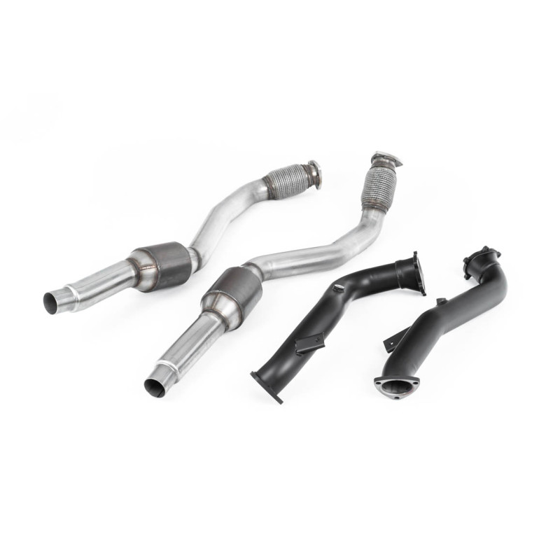 Turbo Downpipe 76mm Milltek Audi RS6 C7, RS7 C7, S6 C7, S7 4G - 76 mm with 100 CPSI Highflow catalytic converters - for stock ex