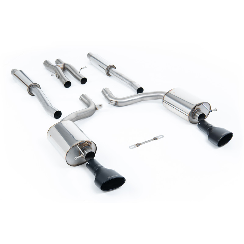 Catback Milltek Audi RS6 C6 5.0 V10 Biturbo 2008-2010 - Homologué ECE - résonnés - sorties Dual Ovales Noir Satin