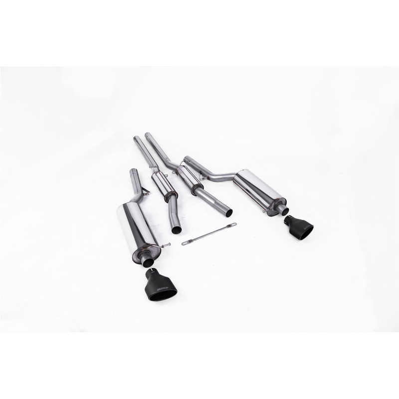 Scarico cat-back Milltek Audi RS6 C5 V8 Bi-Turbo 2002-2004 - Omologato ECE - risonati - terminali doppi ovali neri