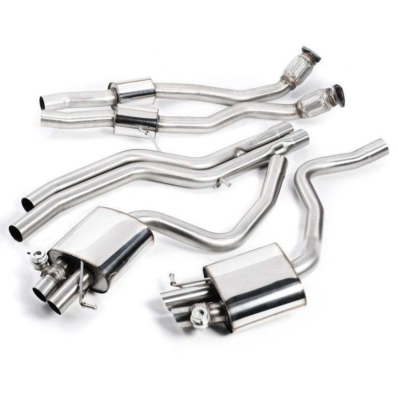 Cat-back Milltek Audi RS4 B8 4.2 FSI V8 450 CV 2012-2015 - Con silenziatori primari e non risonato