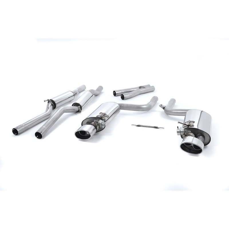 Catback Milltek Audi RS4 B7 4.2 FSI V8 420ch 2006-2008 - Homologué ECE - résonné - sorties Ovales Polies