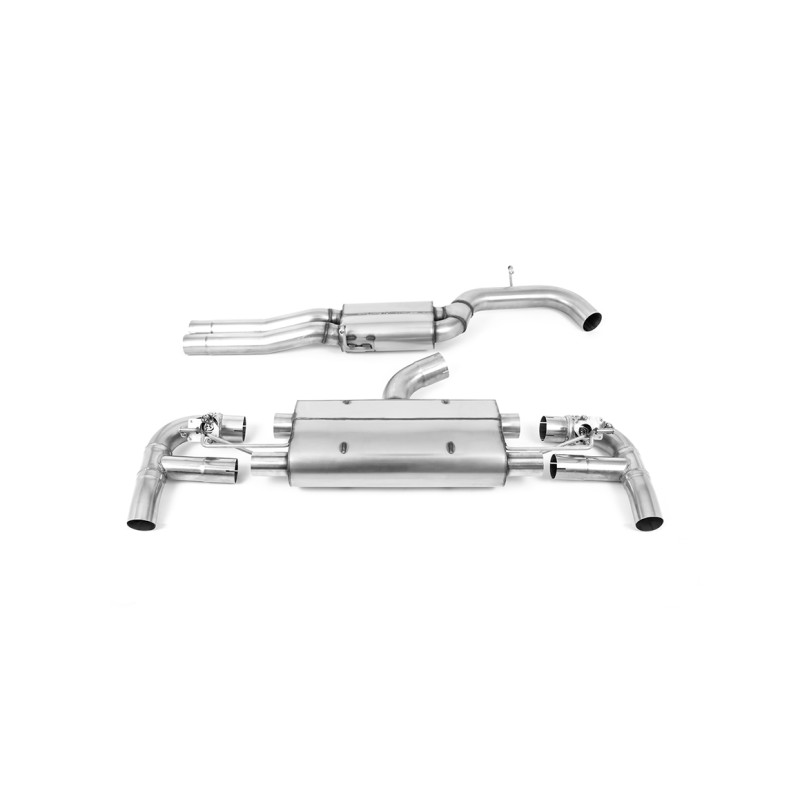 Catback Milltek Audi RS3 8V Ph.2 2.5 TFSI 400ch 2017-2020 - Homologué ECE - Version 80 mm - résonné - sorties Ovales Polies