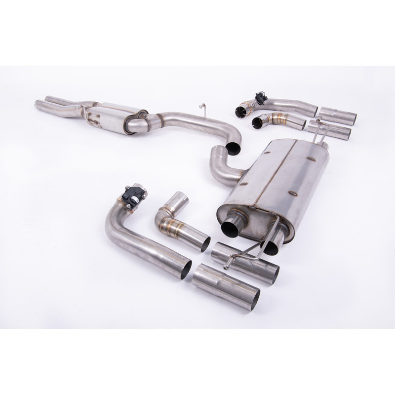 FAP Back Milltek Audi RS3 8Y 2.5 TFSI 400 CV 2021-2024 con FAP - Omologato ECE - Versione 80 mm - risonante - terminali OEM