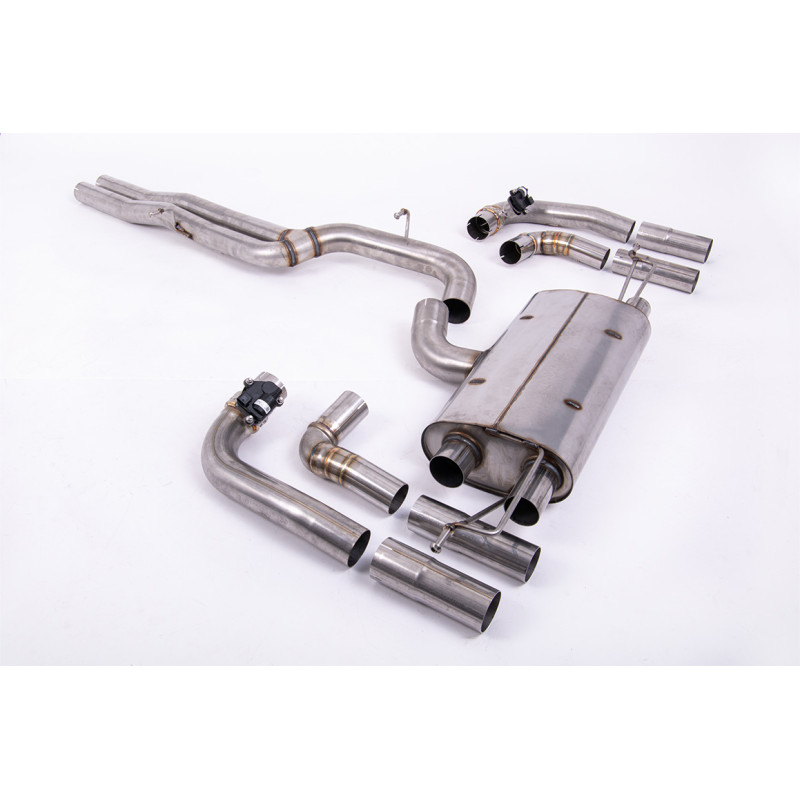 DPF Back Milltek Audi RS3 8Y 2.5 TFSI 400 CV 2021-2024 con DPF - Versione 80 mm - non risonante - terminali OEM