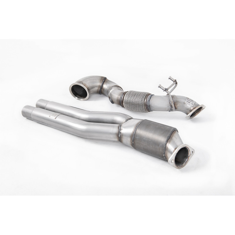 Downpipe Milltek Audi RS3 8V 2.5 TFSI 2017-2018, TT 8S RS 2.5 TFSI 2016-2018 ohne DPF - mit Hi-Flow-Sportkatalysator 200 CPSI
