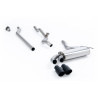 Línea posterior al downpipe Milltek Audi Coupe UR 2.2 20v Turbo 1989-1991 - sin resonador - colas de escape estilo OEM Cerakote 