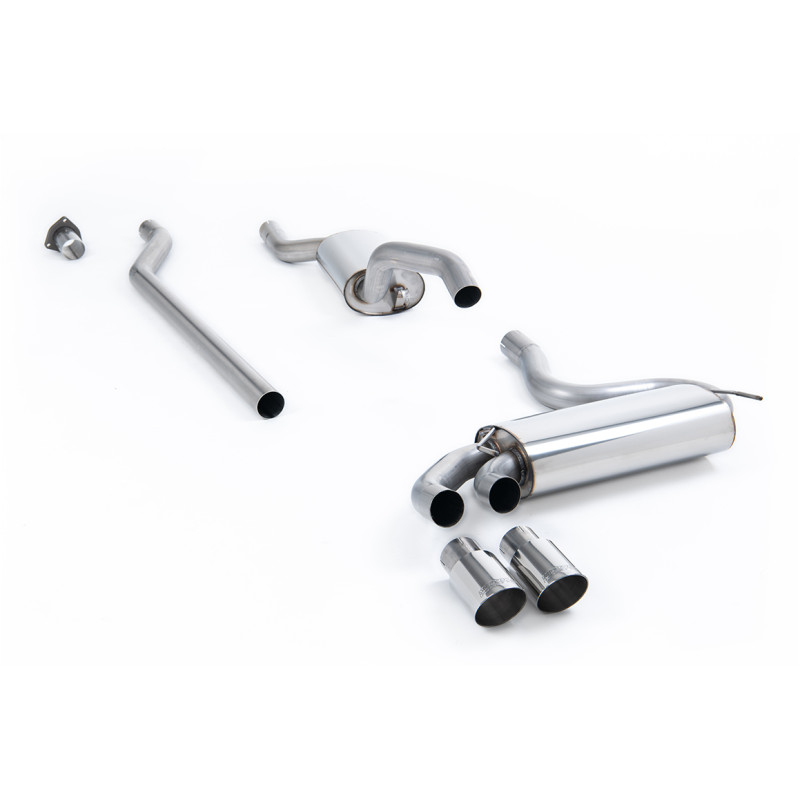 Downpipe-Back-Anlage Milltek Audi Coupe UR 2.2 20v Turbo 1989-1991 - mit Resonator - OEM-Style-Endrohre poliert
