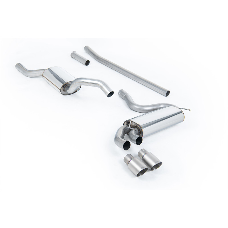 Ligne après downpipe Milltek Audi Coupe UR 2.2 10v Turbo 1981-1989 - résonné - sorties OEM-Style Titane