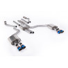 Cat-Back Milltek Audi A6 C7 Ph.2 3.0 TFSI V6 2015-2018 - resonated - Quad GT100 Blued Titanium Tips