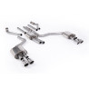 Cat-back Milltek Audi A6 C7 Ph.2 3.0 TFSI V6 2015-2018 - resonado - salidas Quad GT100 pulidas