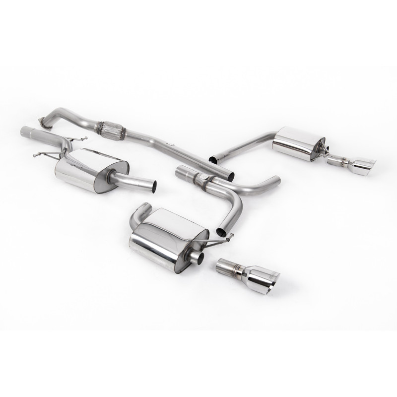 Cat-Back Milltek Audi A5 8T 2.0 TFSI 2009-2012 - resonant - Dual-Endrohre GT100 - Multitronic / S-Tronic