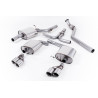 Escape cat-back Milltek Audi A5 8T 2.0 TFSI 2008-2012 - Homologado ECE - resonado - colas Quad GT80 pulidas
