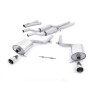 Cat-back Milltek Audi A4 B6 3.0 V6 2001-2005, S4 B6 4.2 V8 2003-2005 - Resonated - Polished Dual Jet-100 Tips