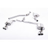 Catback Milltek Audi A4 B8 2.0 TFSI 2008-2011, A5 8T 2.0 TFSI 2008-2012 - ECE-zugelassen - resonatorbehaftet - Endrohre Quad GT8