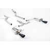 Catback Milltek Audi A4 B8 2.0 TFSI 2008-2011, senza risonatore, terminali Dual GT100 nero Cerakote, BVM