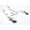 Catback Milltek Audi A4 B8 2.0 TFSI 2008-2011, senza risonatore, terminali Quad GT80 nero Cerakote, BVM