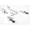 Cat-Back-Anlage Milltek Audi A4 B8 2.0 TFSI 2008-2011 - ECE-zugelassen - mit Resonator - Dual-GT100-Endrohre Cerakote schwarz