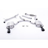 Cat-Back-Anlage Milltek Audi A4 B9 2016-2025 - ohne Vorschalldämpfer - ohne Resonator - Dual GT100 Endrohre Cerakote Schwarz