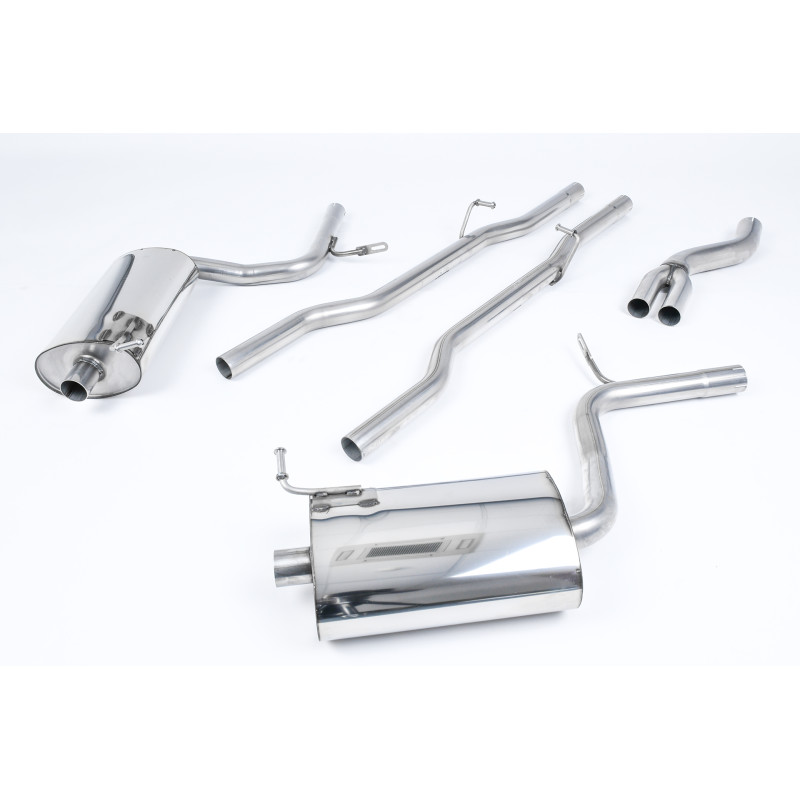 Cat-back Milltek Audi A4 B7 2.0 TFSI 200-220 CV 2005-2008 - senza risonatore - terminali Dual GT100 lucidati - solo cambio Tiptr