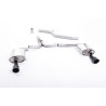 Cat-Back Milltek Audi A4 B8 2.0 TDI 2009-2011, A5 8T 2.0 TDI 2007-2012 - non-resonated - Dual GT100 Cerakote Black Outlets