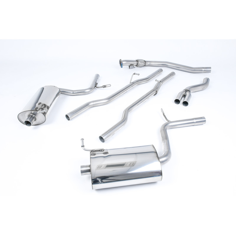 Catback Milltek Audi A4 B6 1.8T 190ch 2003-2005 - résonné - sorties Dual Jet-90 Polies