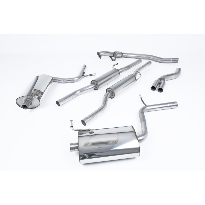 Catback Milltek Audi A4 B6 1.8T 163 CV 2001-2005 - con risonatore - terminali Dual Jet-90 lucidati
