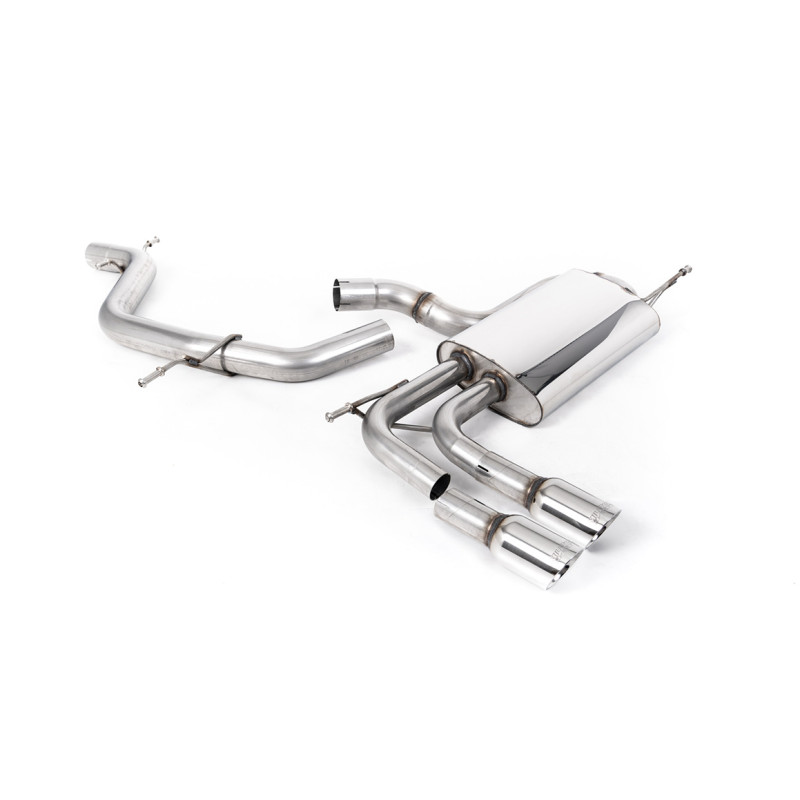 Catback Milltek Audi A3 8PA 2.0 TFSI 200ch 2003-2012 - résonné - sorties Jet-80 Polies