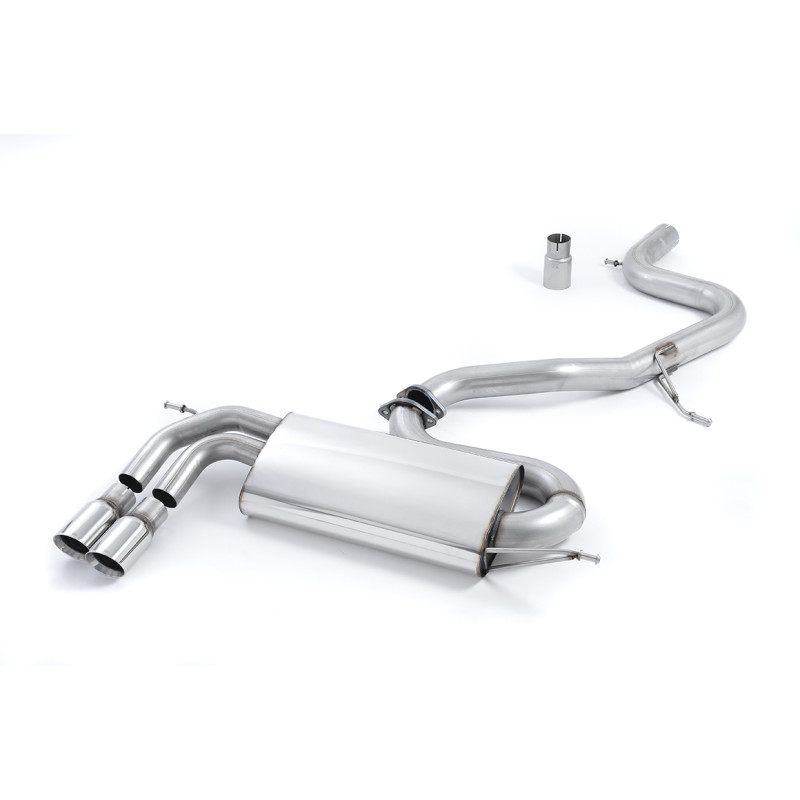 Catback Milltek Audi A3 8P 2.0 TFSI 200ch 2003-2012 / VW Golf Mk5 GTI 2.0 TFSI 200ch 2004-2009 - résonné - sorties Jet-80 Polies