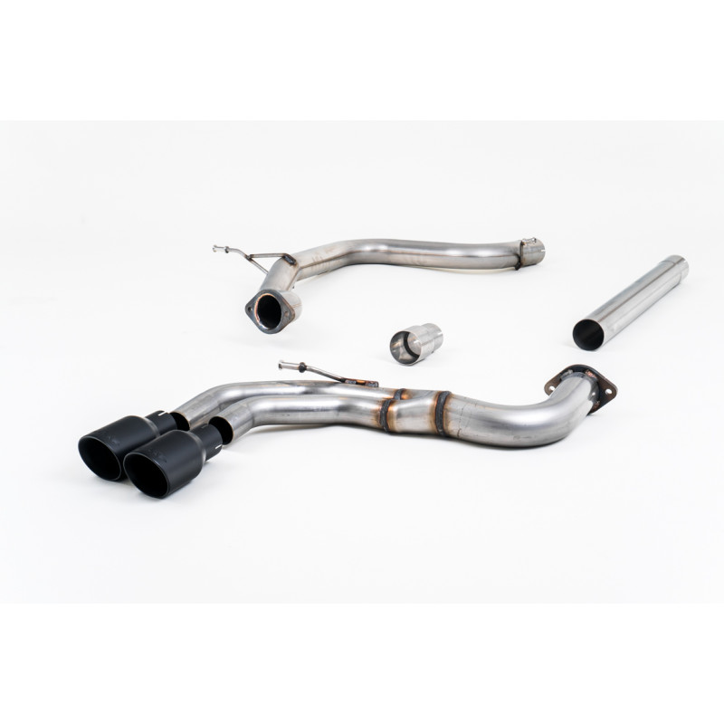 Catback Milltek Audi A3 8V 2.0 TDI 184ch 2013-2020 - non résonné - sorties Twin GT80 Cerakote Noir