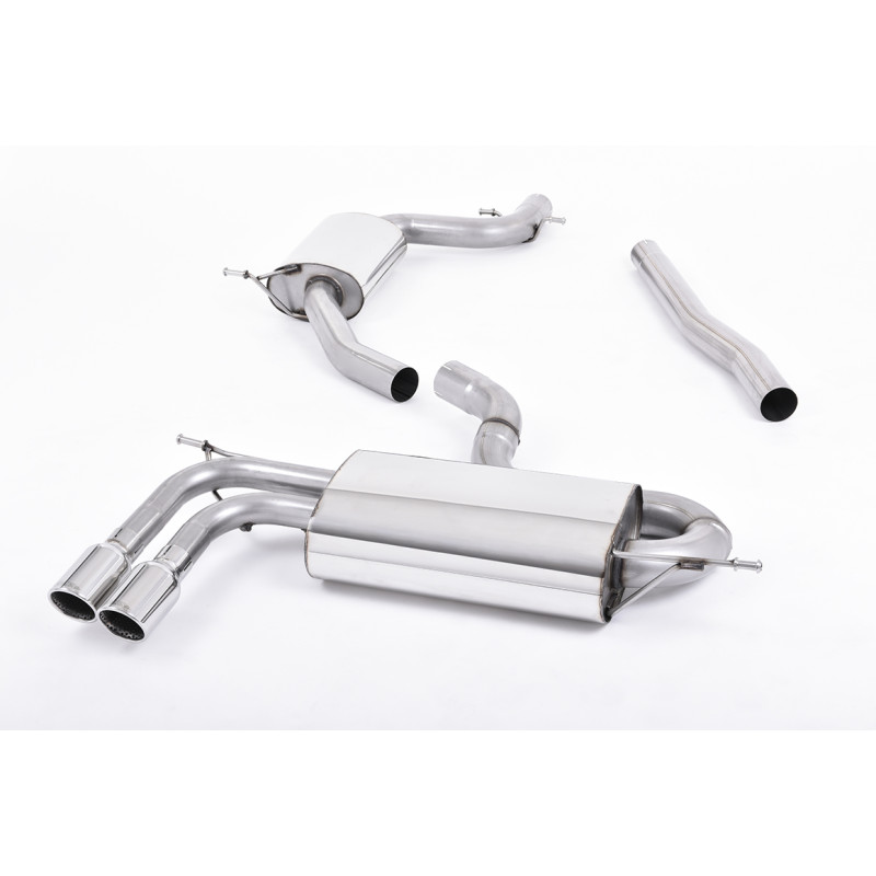 Catback Milltek Audi A3 8P 1.8 TFSI 160ch 2008-2012 - Homologué ECE - résonné - sorties Jet-80 Polies