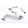 Scarico cat-back Milltek Audi A3 8P 1.8 TFSI 160 CV 2008-2012 - Omologato ECE - con silenziatore centrale - uscite Jet-80 lucida